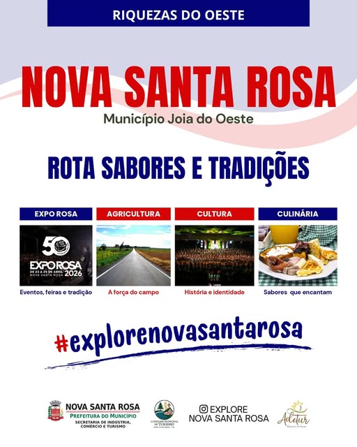 Potencialidades turísticas de Nova Santa Rosa serão expostas no Show Rural Coopavel, em Cascavel
