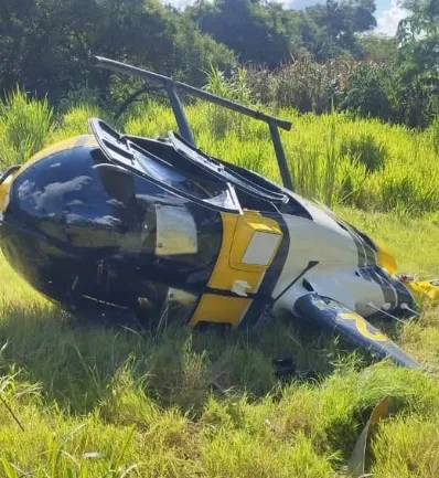 Helicóptero da PM cai no interior de Matelândia