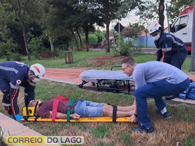 Homem é encontrado ferido  s margens da PR-317 após passar a madrugada caído em Santa Helena