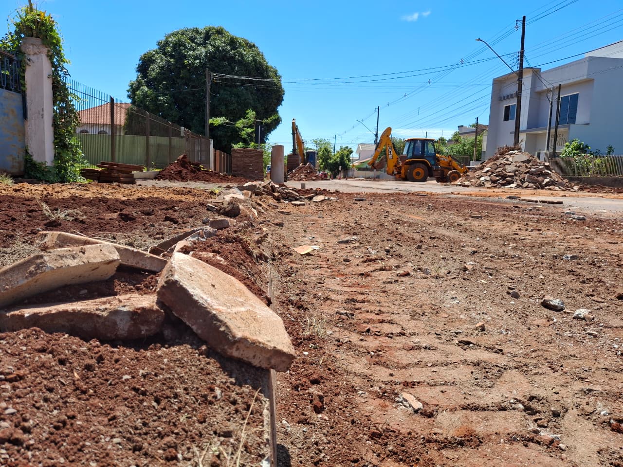 Remodelação da rua Minas Gerais é iniciada em Marechal Cândido Rondon