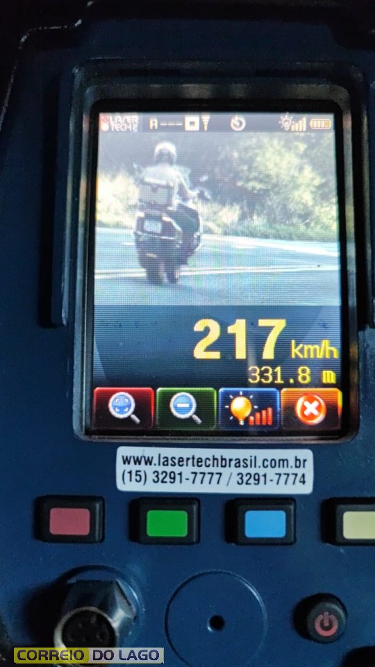 Operação Radar na PR-317: Motociclista é flagrado a 217 km/h