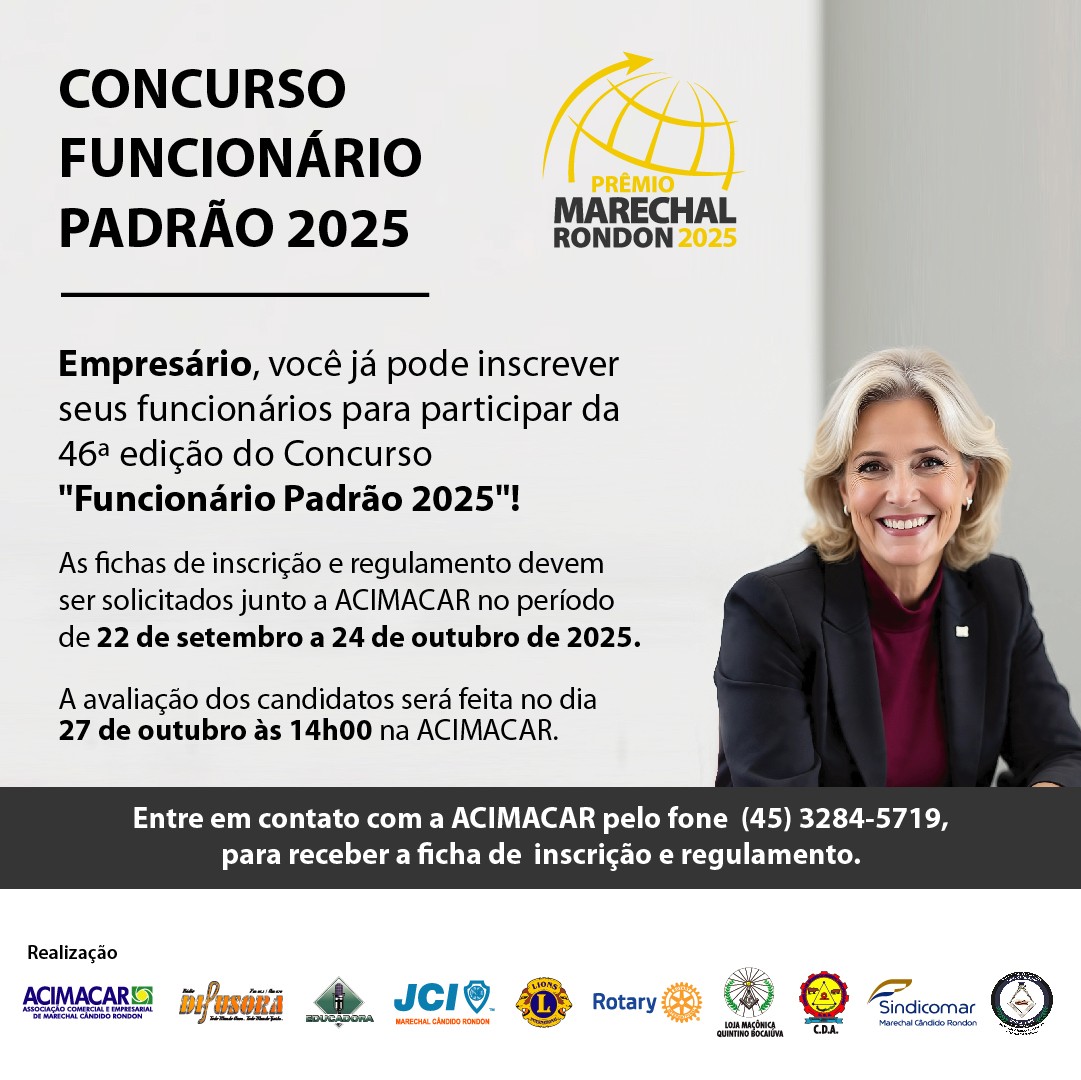 Concurso Funcionário Padrão está com inscrições abertas