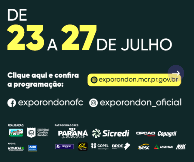 Expo Rondon 2025: expectativa de parque lotado e programação intensa para este sábado (26) e domingo (27)