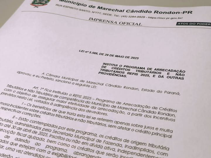 REFIS 2025 terá início na segunda-feira em Marechal Cândido Rondon