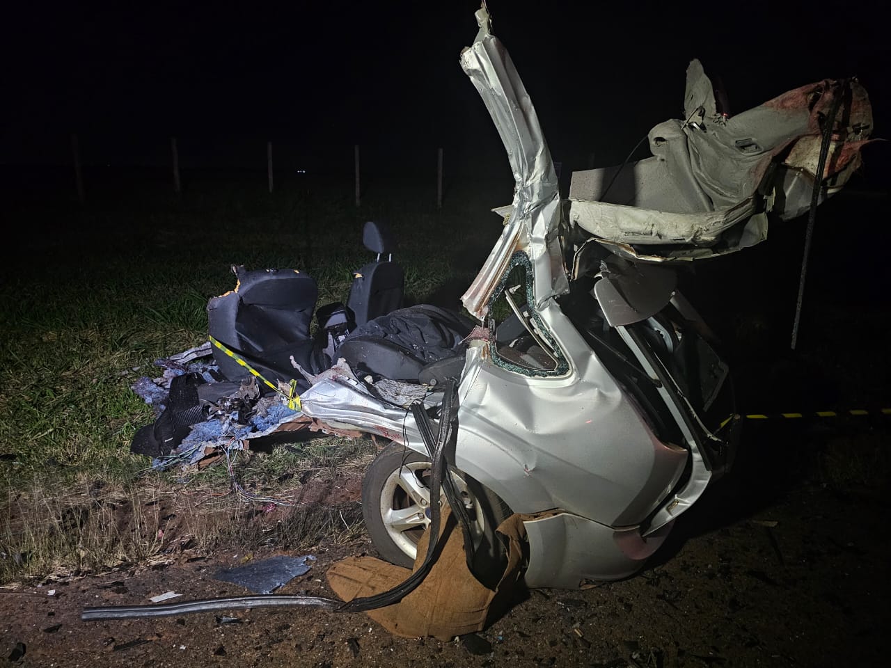 Jovem de 19 anos morre em colisão frontal na PR-182, nas proximidades do Aeroporto de Toledo