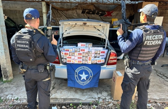 Carro com cigarros é apreendido após intensa perseguição policial na BR-163 entre Guaíra e Mercedes