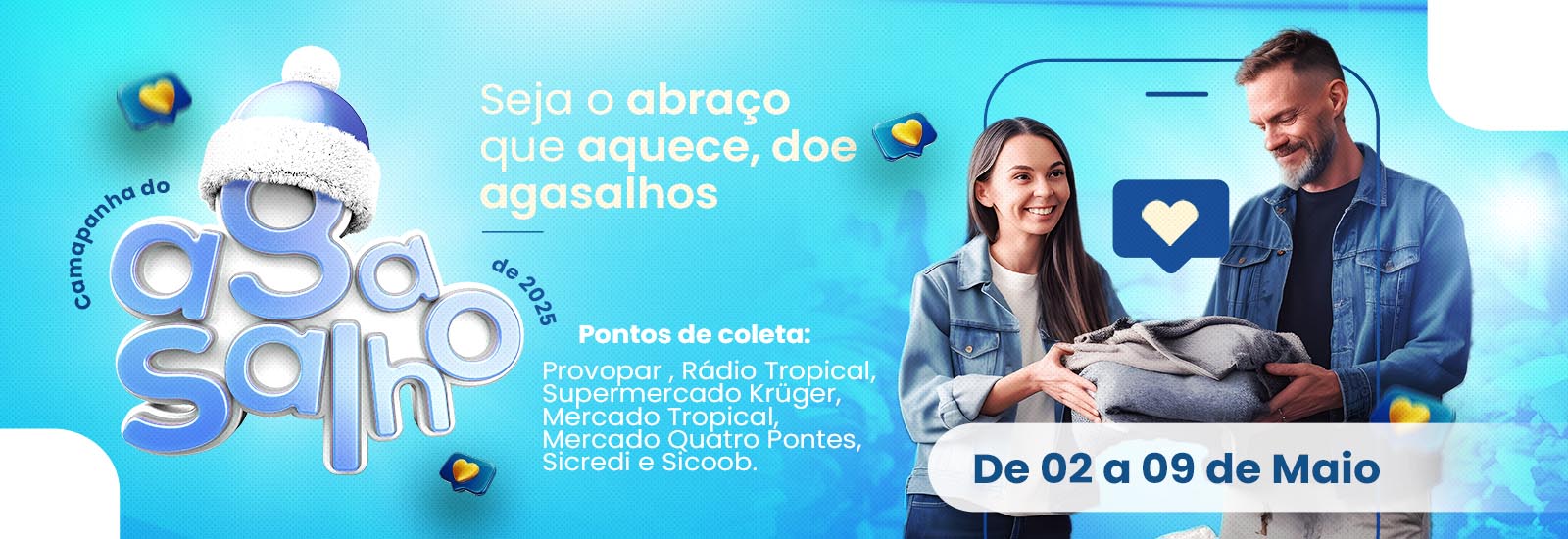 Campanha do Agasalho começa hoje em Quatro Pontes