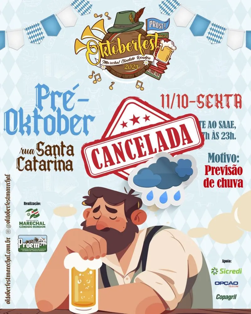 Pré-Oktoberfest da rua Santa Catarina é cancelada