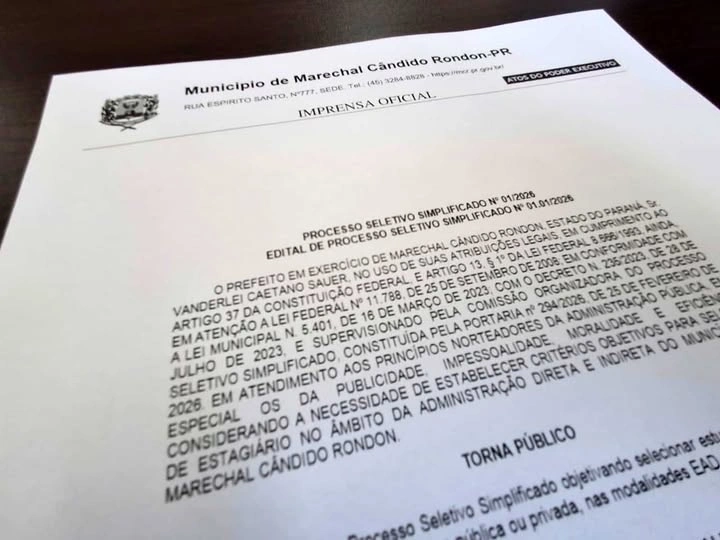  Prefeitura rondonense realiza PSS para estagiários na área da educação