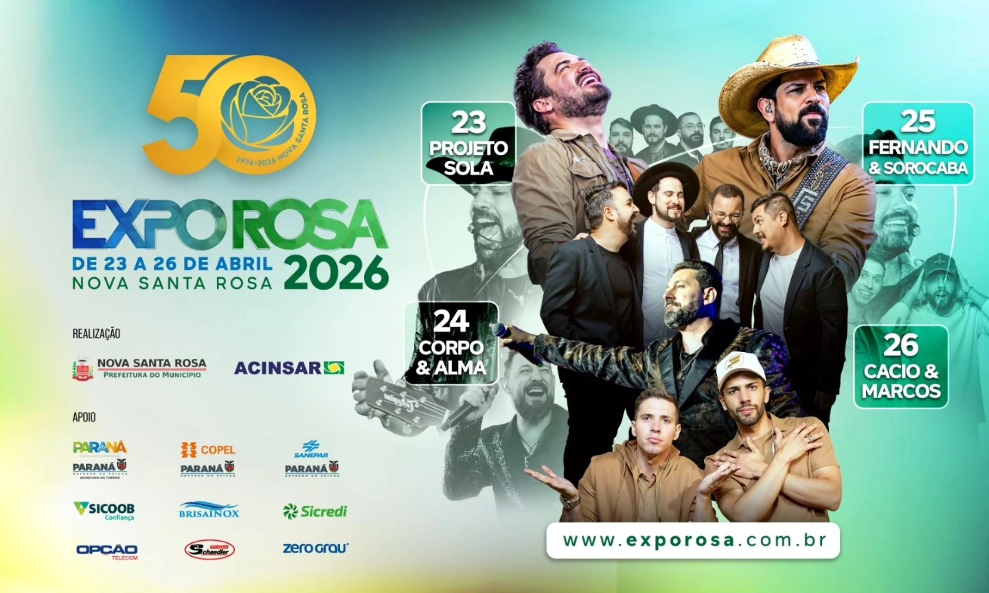  Expo Rosa 2026 é oficialmente lançada em Nova Santa Rosa