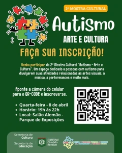  Abertas as inscrições para a 2ª Mostra Cultural “Autismo – Arte e Cultura”