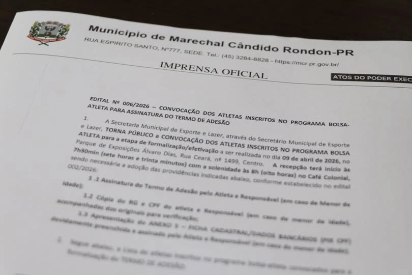  Assinatura do termo de adesão para o Bolsa-Atleta acontece nesta quinta feira