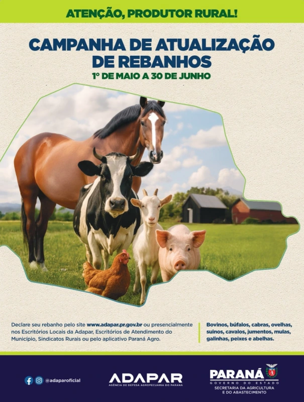 Nova Santa Rosa orienta produtores sobre atualização obrigatória de rebanhos