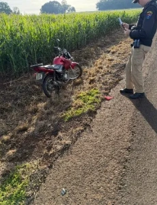 Motociclista sofre queda no trecho Iguiporã/Marechal