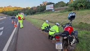 Policia Rodoviária registra acidentes envolvendo motocicletas