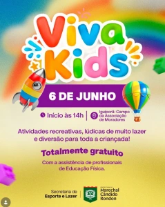  Viva Kids promete tarde de diversão gratuita para as crianças em Iguiporã
