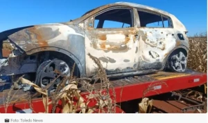 Veiculo tomado de assalto em Toledo foi incendiado no interior do município