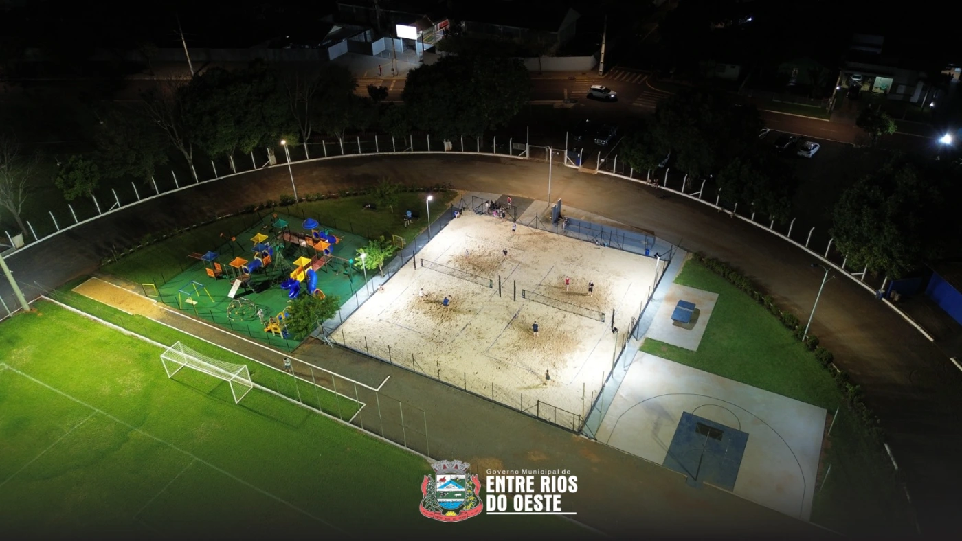 Quadra de areia do Estádio Municipal de Marechal Rondon é ampliada e ganha novas estruturas