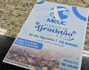  Missão Evangélica União Cristã promove almoço no dia 16 de agosto