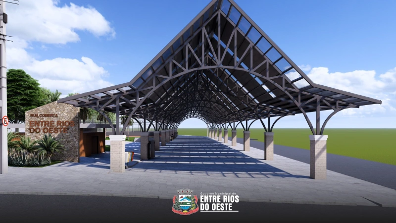 Entre Rios do Oeste programa licitação para construção de "Calçadão Coberto"