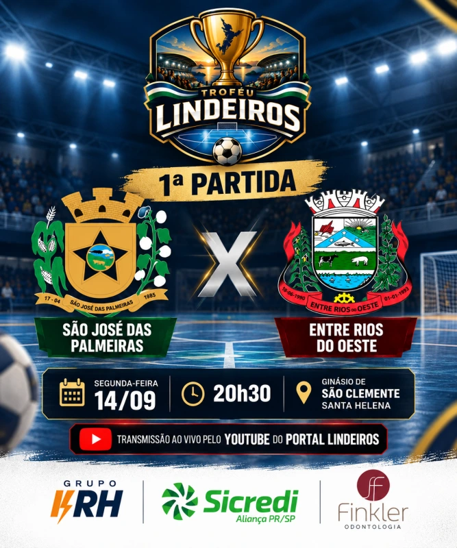 Troféu Lindeiros estreia nesta segunda-feira com confronto entre São José das Palmeiras e Entre Rios do Oeste