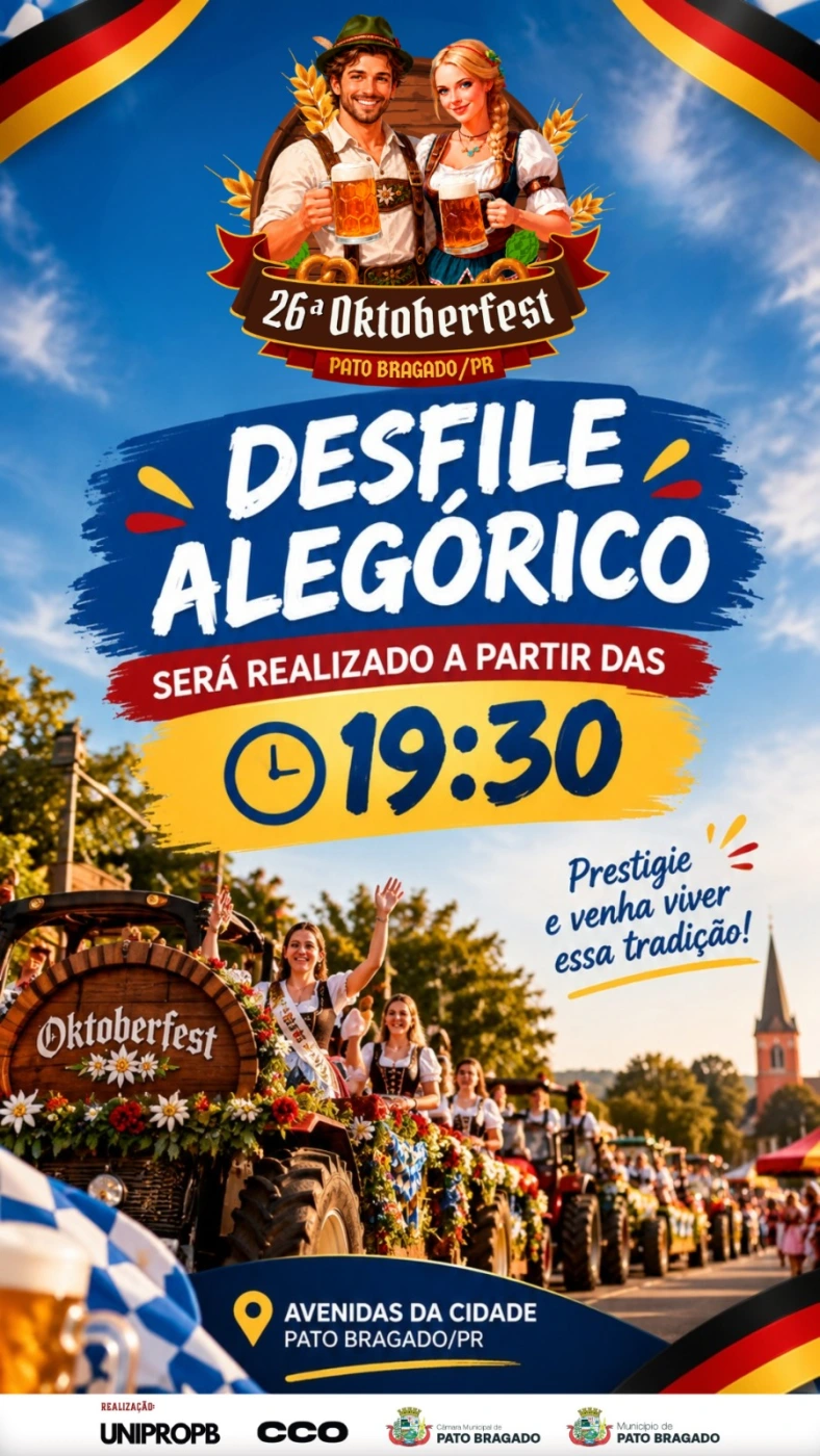 Desfile da Oktober de Pato Bragado tem horário antecipado 