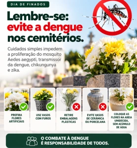 Mercedes reforça alerta contra a dengue nos cemitérios para o Dia de Finados