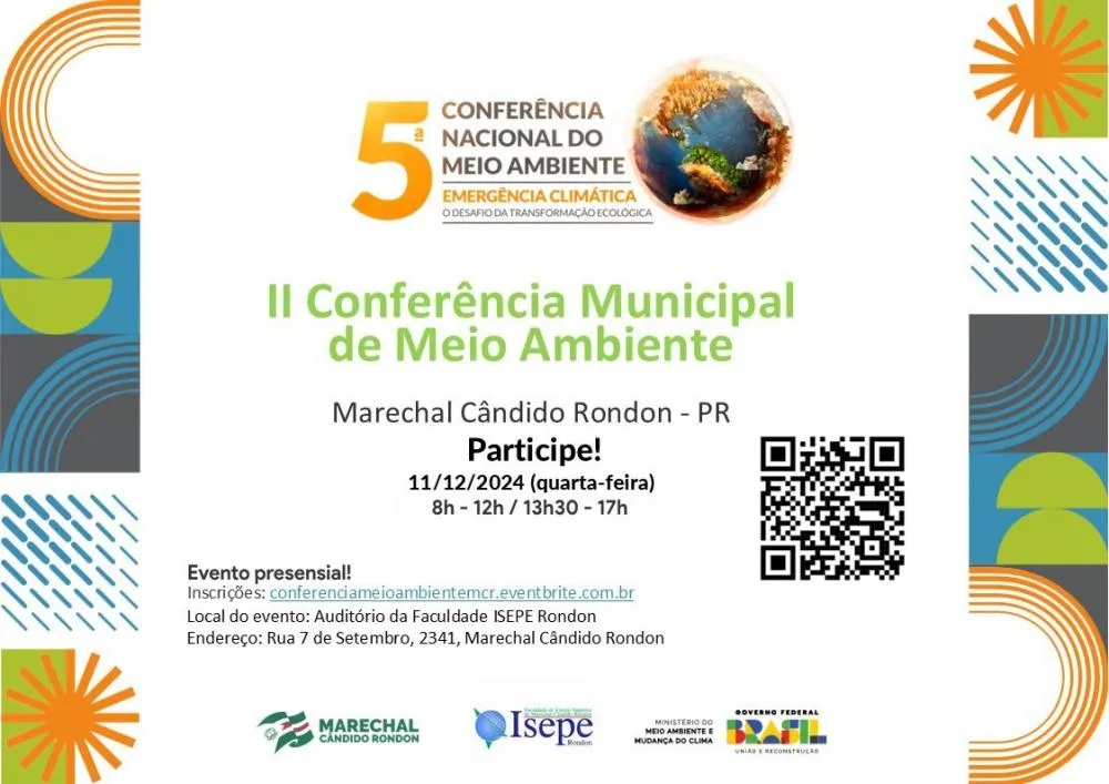 2ª Conferência Municipal do Meio Ambiente de Marechal Cândido Rondon acontece no dia 11