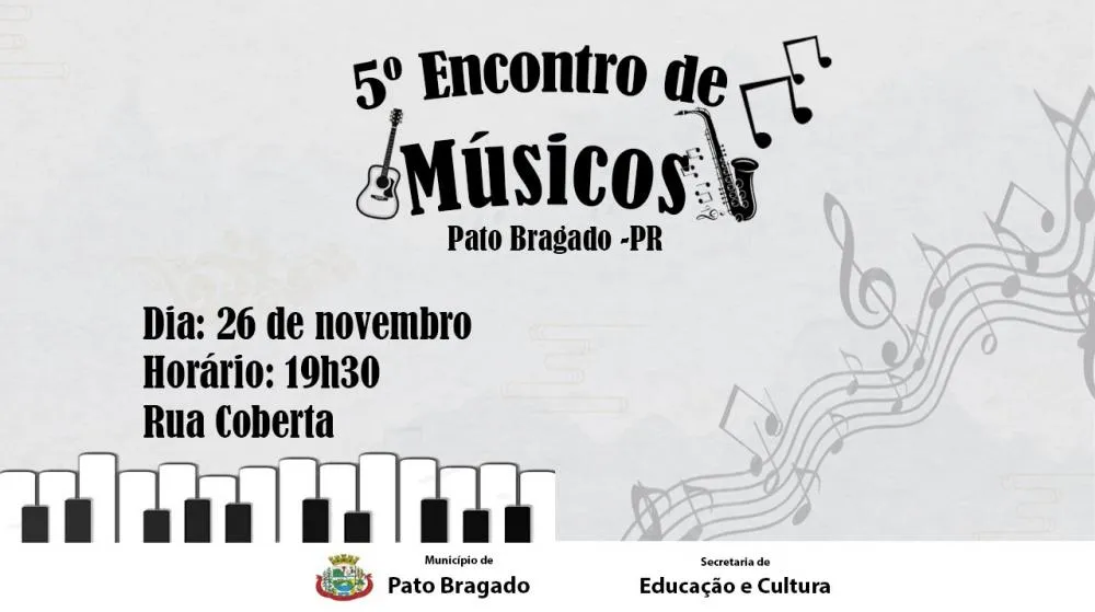 Quinta edição do encontro de músicos acontecerá na terça-feira em Pato Bragado