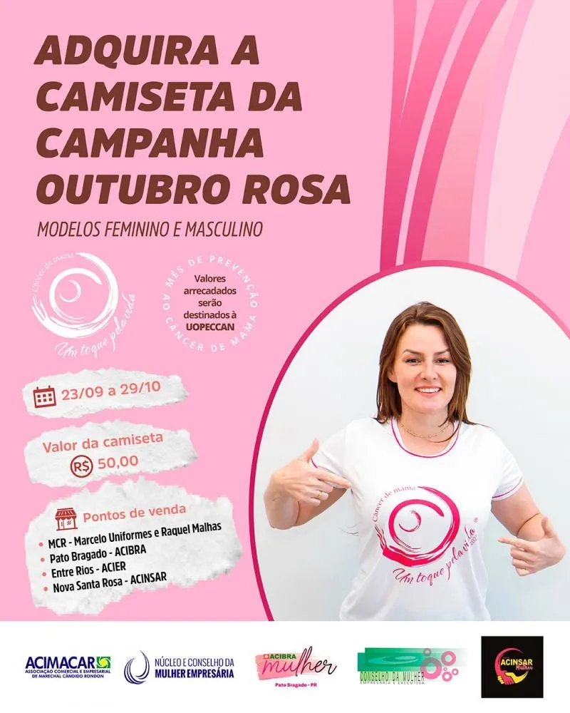 Definida a data de lançamento da Campanha Outubro Rosa – Um Toque Pela Vida