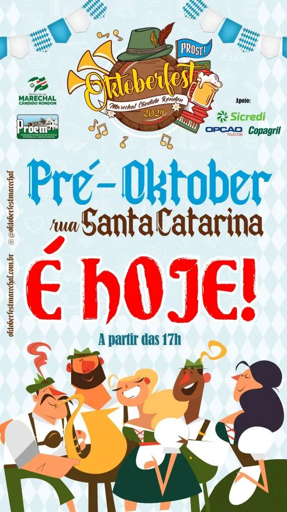 Pré-Oktoberfest na rua Santa Catarina acontece hoje