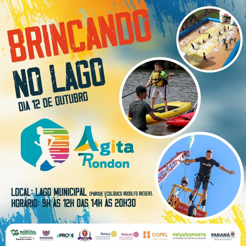 Sábado tem Brincando no Lago em Marechal Rondon