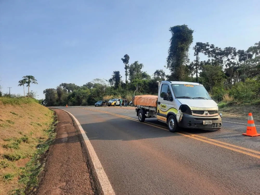 Veículo de empresa de Marechal Rondon se envolve em acidente em rodovia na região