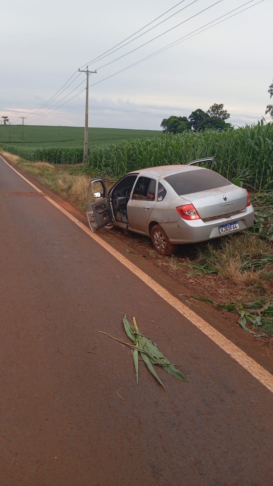 Homem de 47 anos fica ferido em acidente na PR-581 em Tupãssi