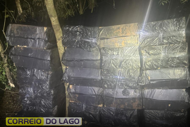 Polícia apreende 200 caixas de cigarros contrabandeados em Itaipulândia